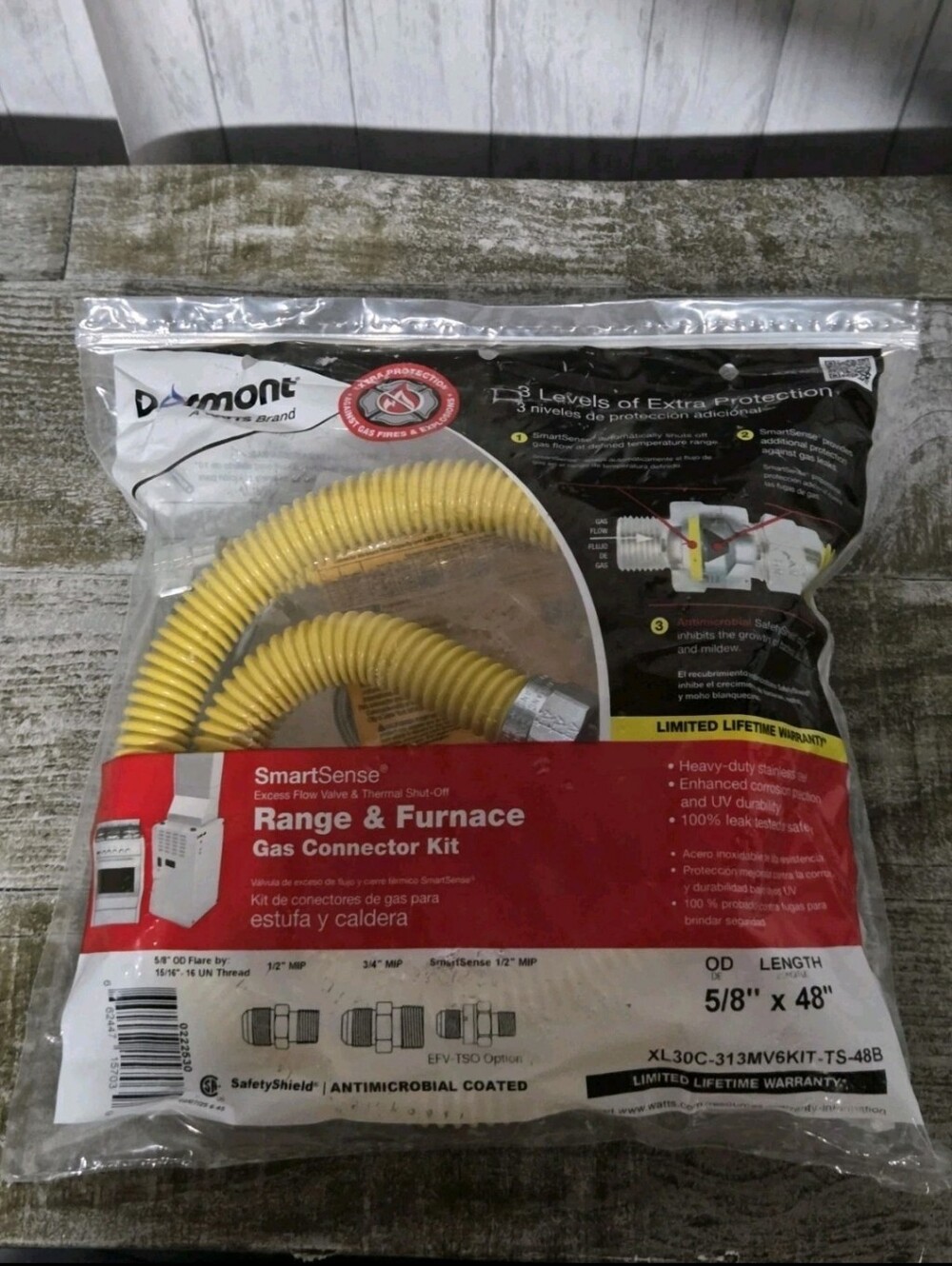 Dormont SmartSense 5/8 in. Dia. x OD x 5/8 in. Dia. x 48 in. L Stainless...